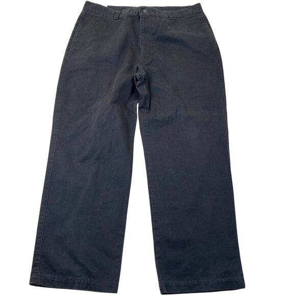 Dockers Mens Khakis 36x32 Black Pants 100% Cotton Casual Trousers Straight Leg - Picture 1 of 15
